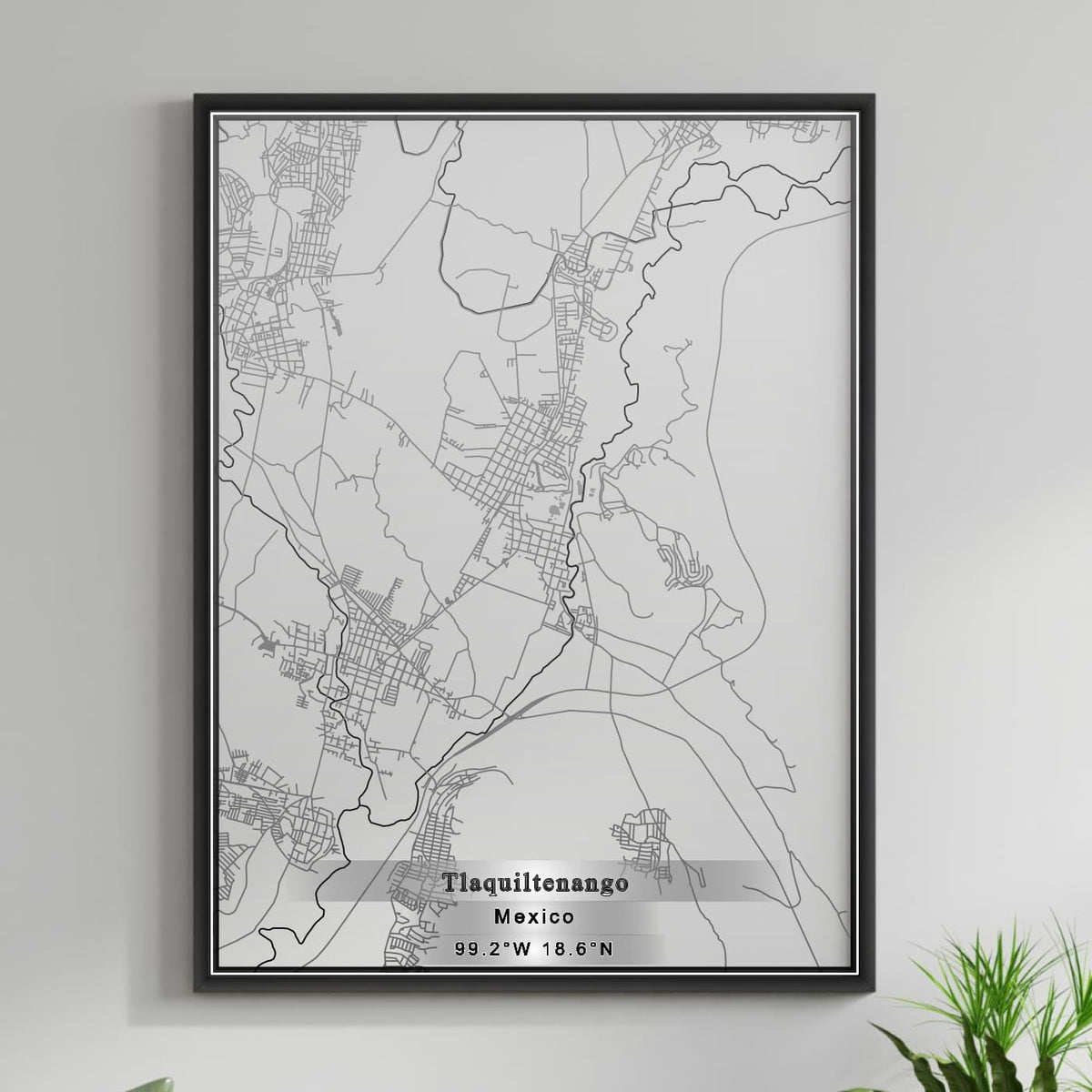 ROAD MAP OF TLAQUILTENANGO, MEXICO BY MAPBAKES