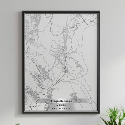 ROAD MAP OF TLAQUILTENANGO, MEXICO BY MAPBAKES