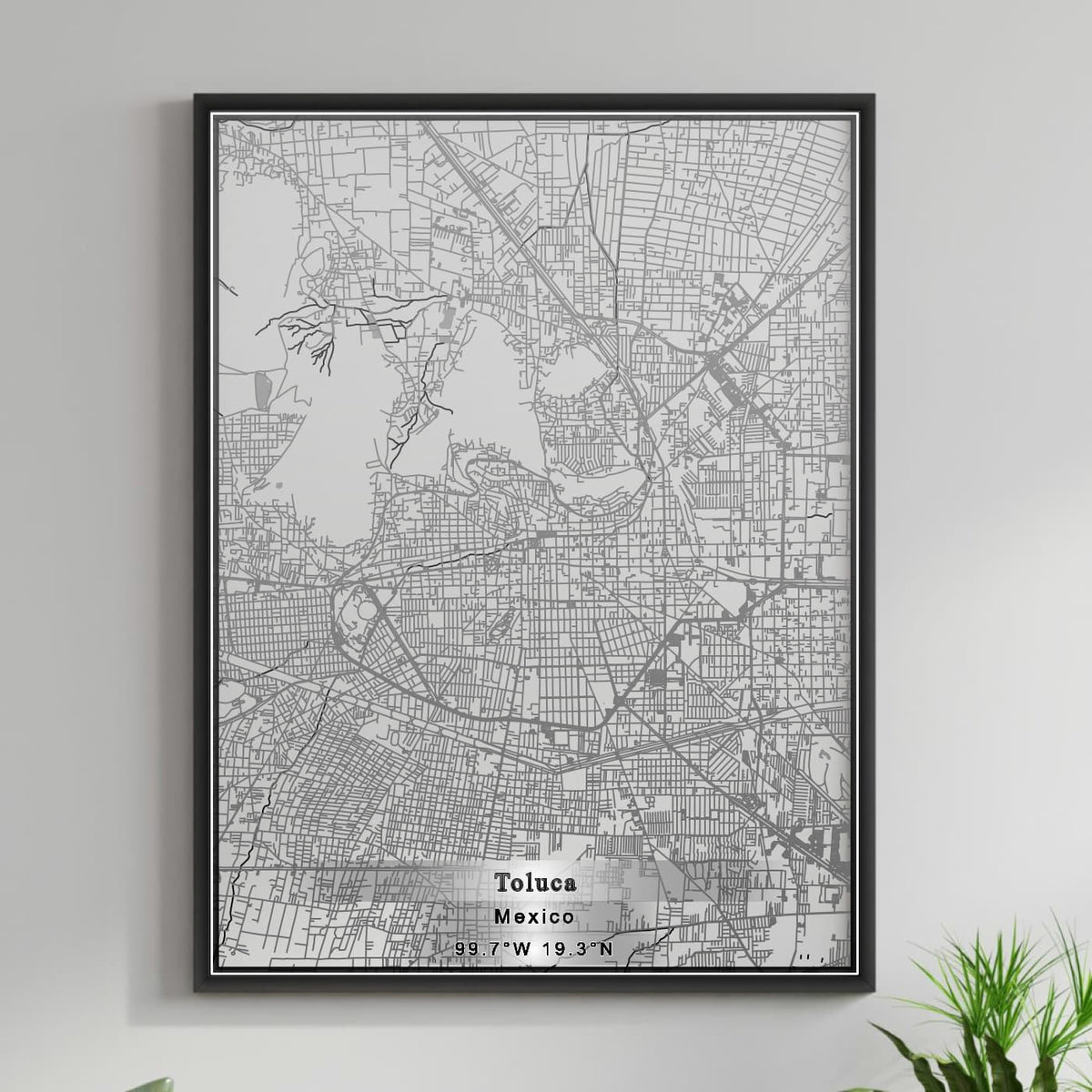 ROAD MAP OF TOLUCA, MEXICO BY MAPBAKES