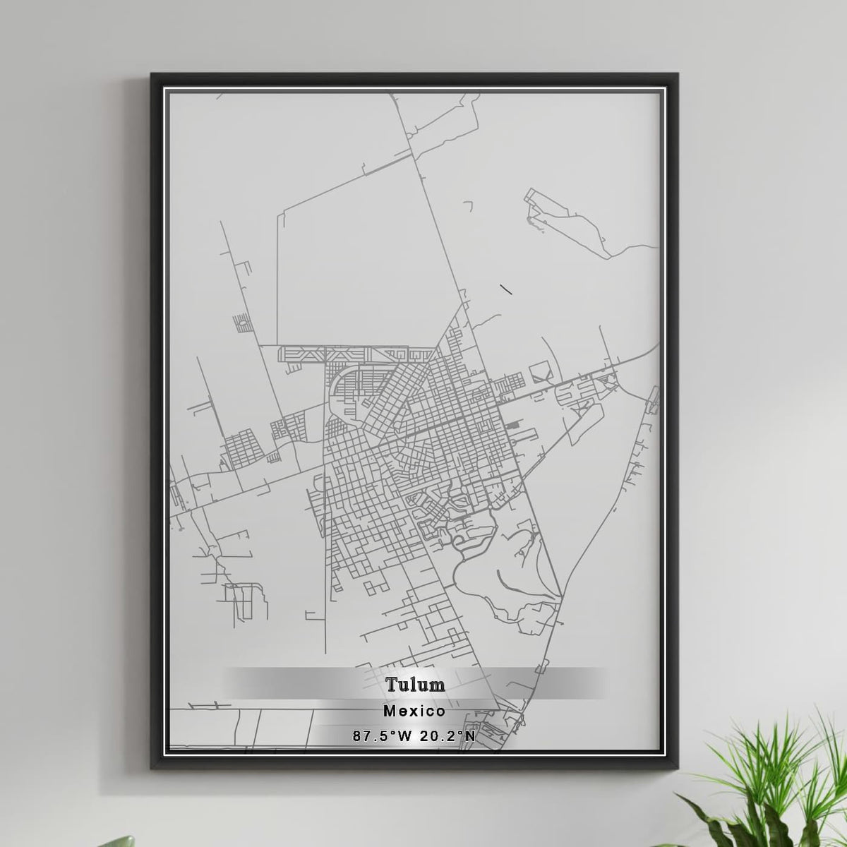 ROAD MAP OF TULUM, MEXICO BY MAPBAKES