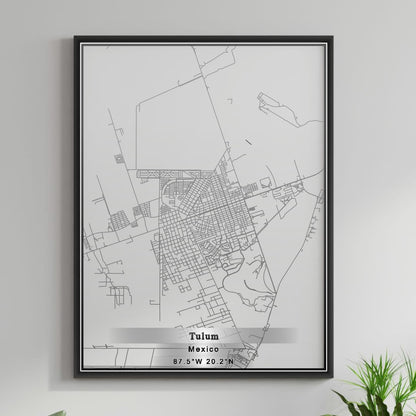 ROAD MAP OF TULUM, MEXICO BY MAPBAKES