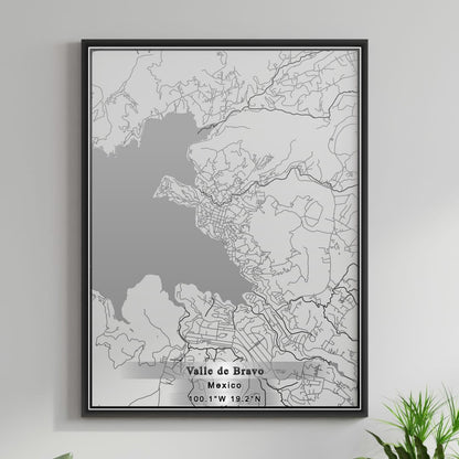 ROAD MAP OF VALLE DE BRAVO, MEXICO BY MAPBAKES
