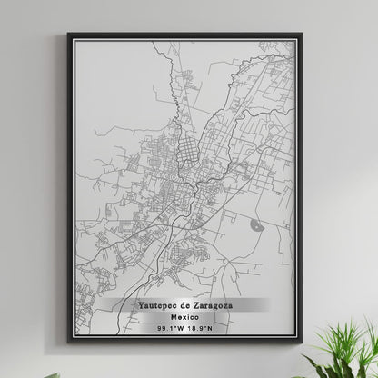ROAD MAP OF YAUTEPEC DE ZARAGOZA, MEXICO BY MAPBAKES