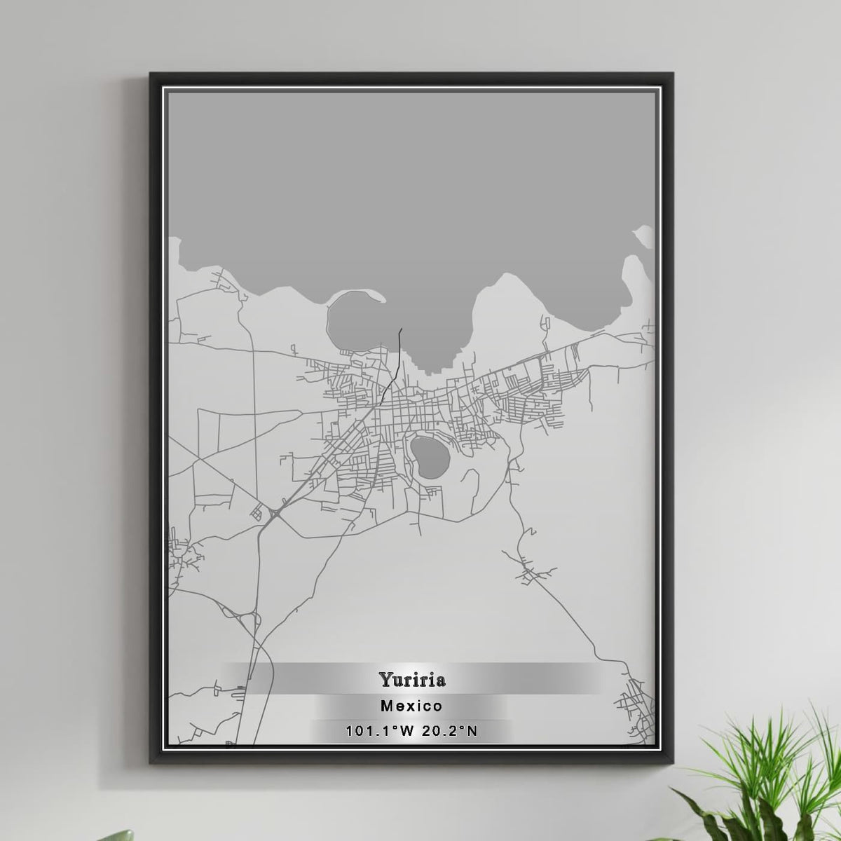 ROAD MAP OF YURIRIA, MEXICO BY MAPBAKES