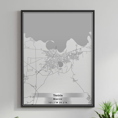 ROAD MAP OF YURIRIA, MEXICO BY MAPBAKES