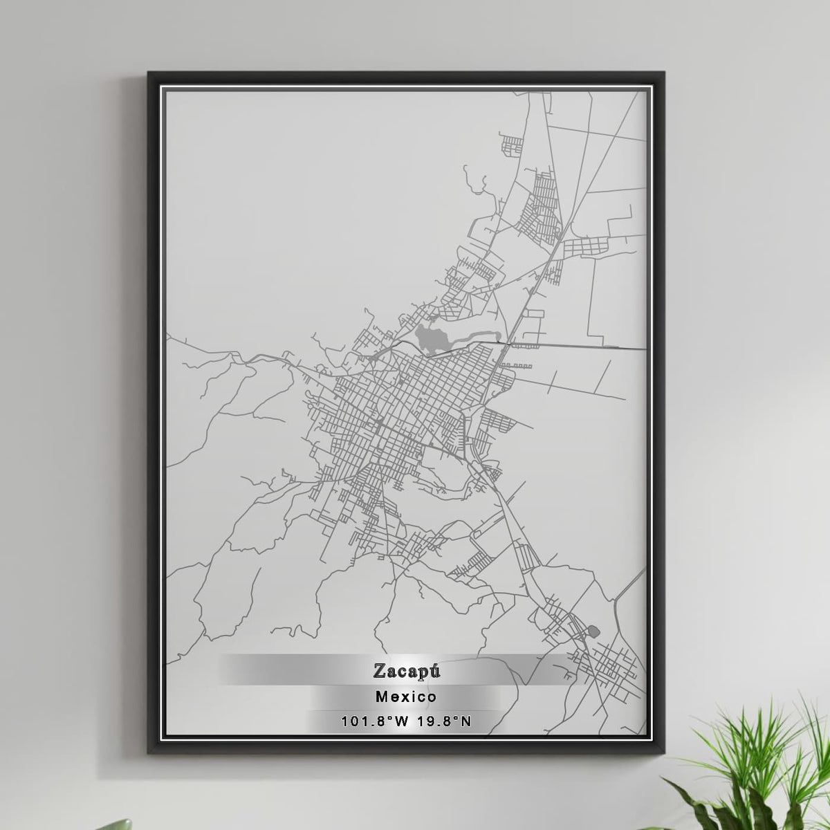 ROAD MAP OF ZACAPU, MEXICO BY MAPBAKES