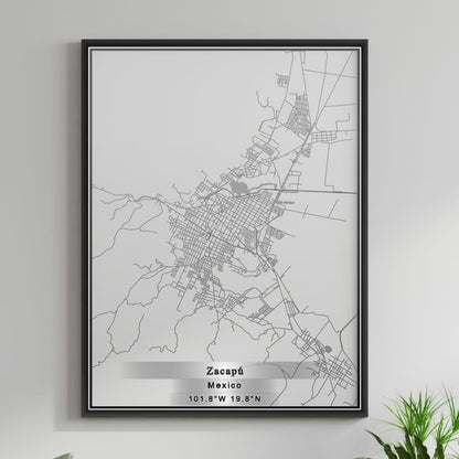 ROAD MAP OF ZACAPU, MEXICO BY MAPBAKES