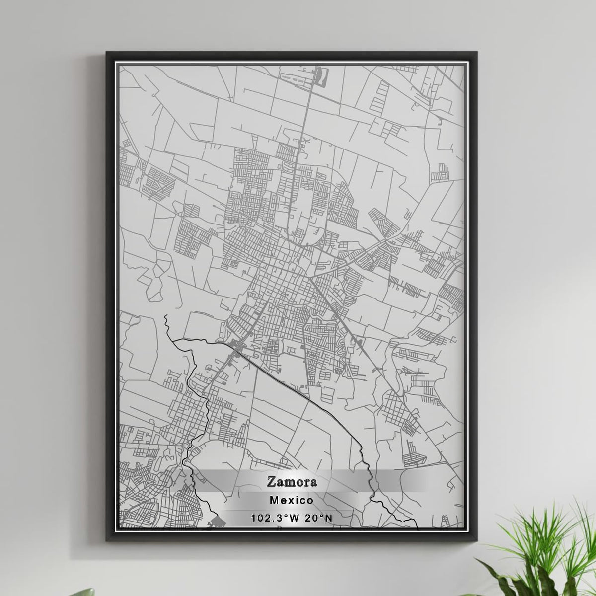 ROAD MAP OF ZAMORA, MEXICO BY MAPBAKES