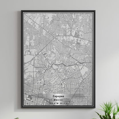 ROAD MAP OF ZAPOPAN, MEXICO BY MAPBAKES