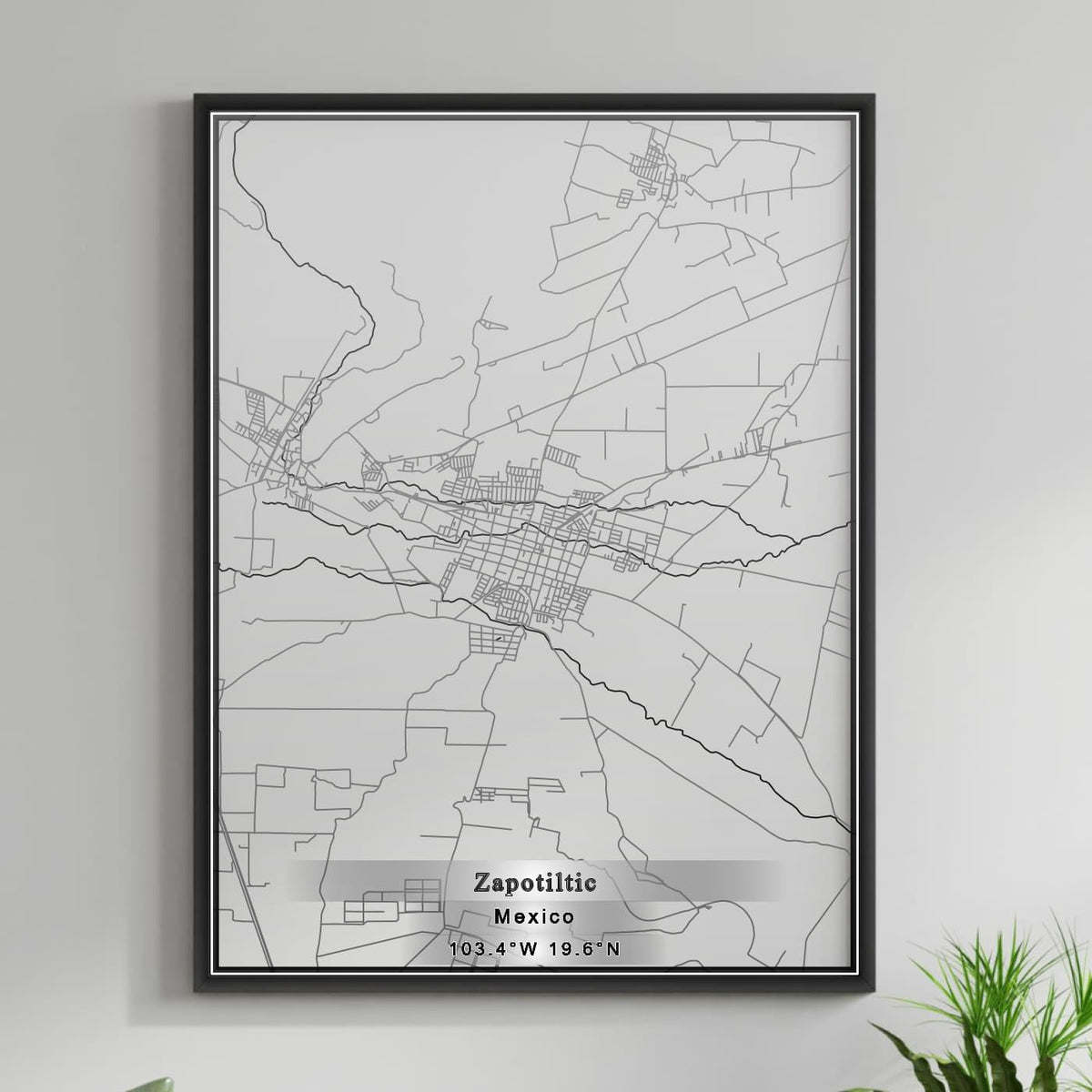 ROAD MAP OF ZAPOTILTIC, MEXICO BY MAPBAKES