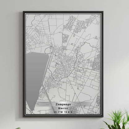 ROAD MAP OF ZUMPANGO, MEXICO BY MAPBAKES