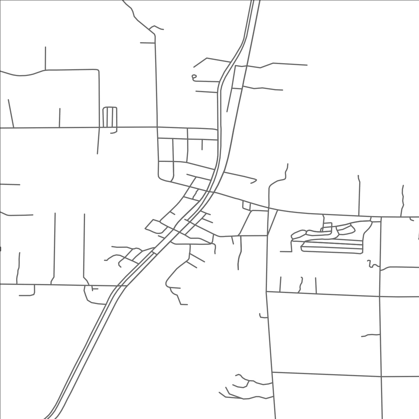 ROAD MAP OF ALANSON, MICHIGAN BY MAPBAKES