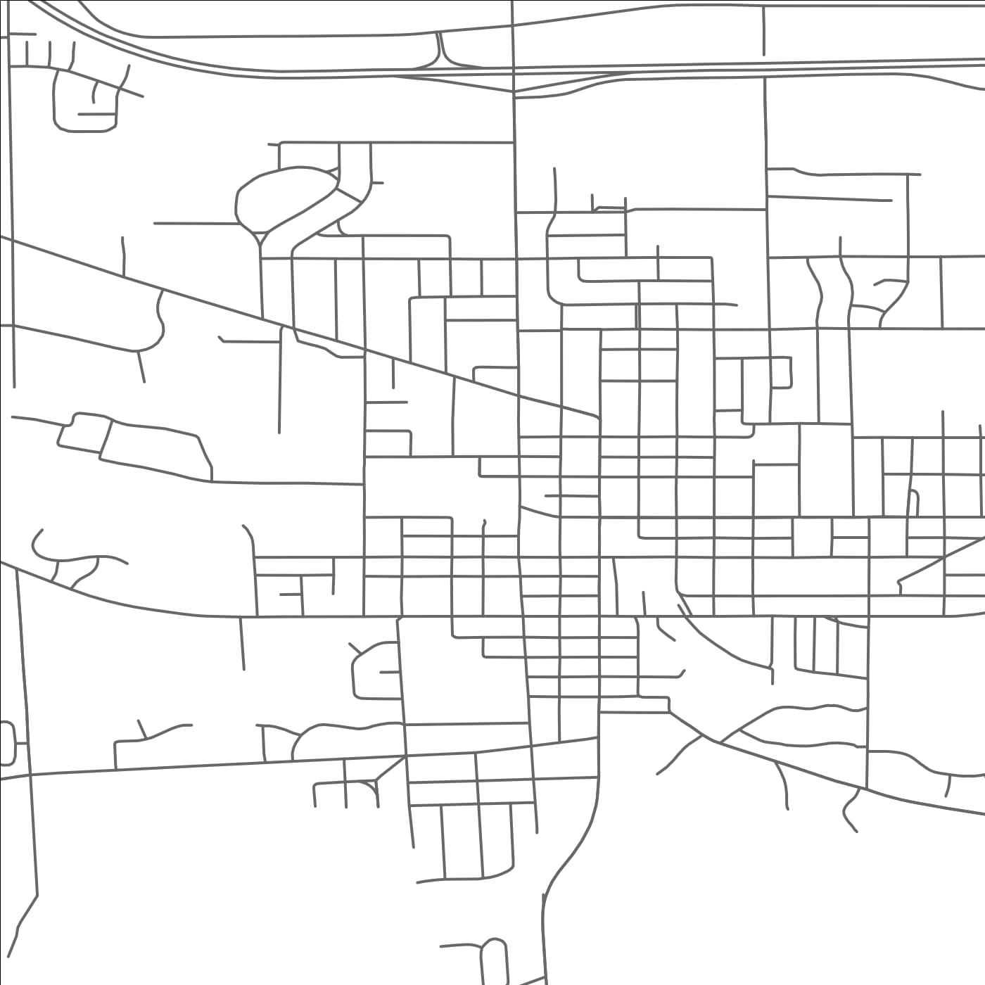 ROAD MAP OF ALBION, MICHIGAN BY MAPBAKES