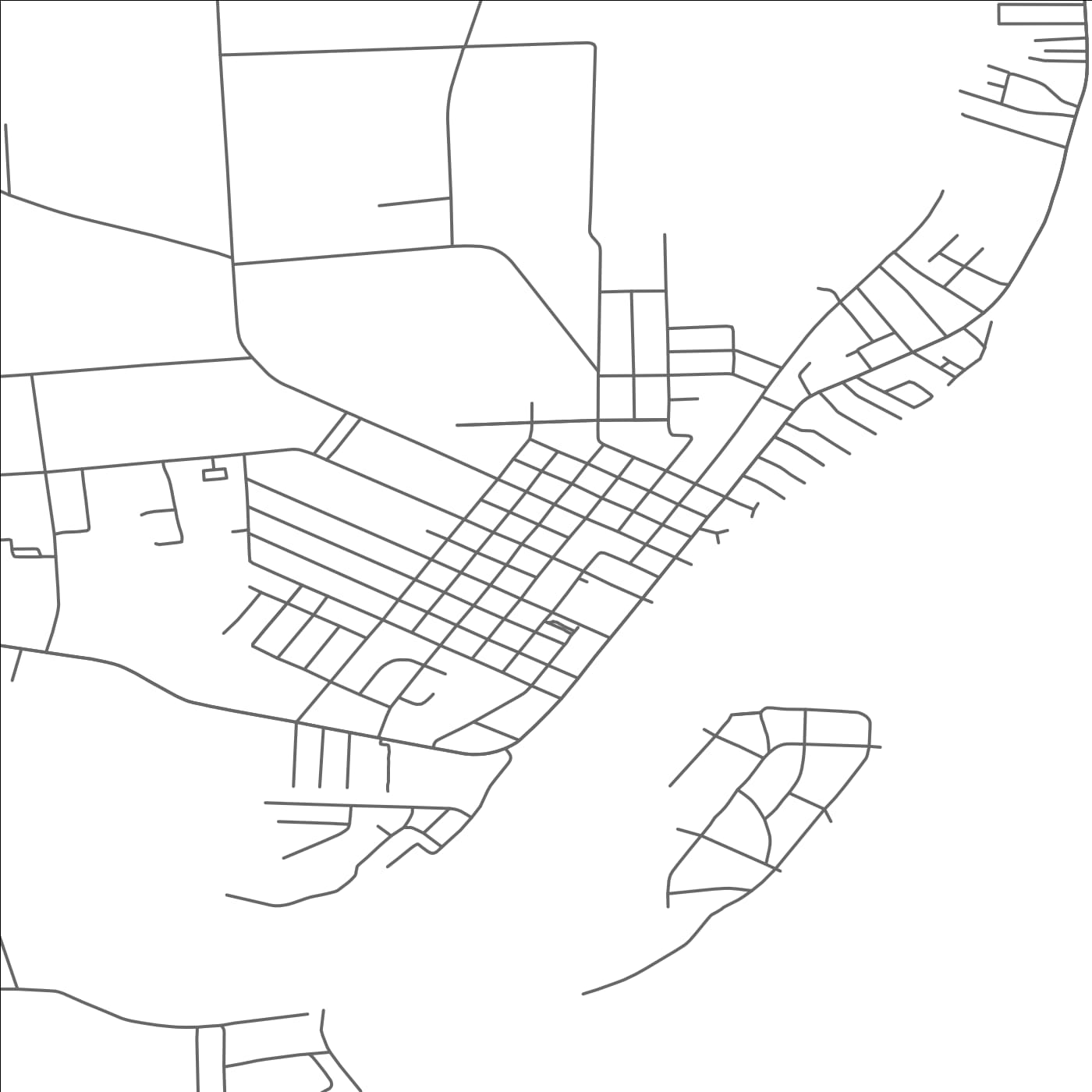 ROAD MAP OF ALGONAC, MICHIGAN BY MAPBAKES