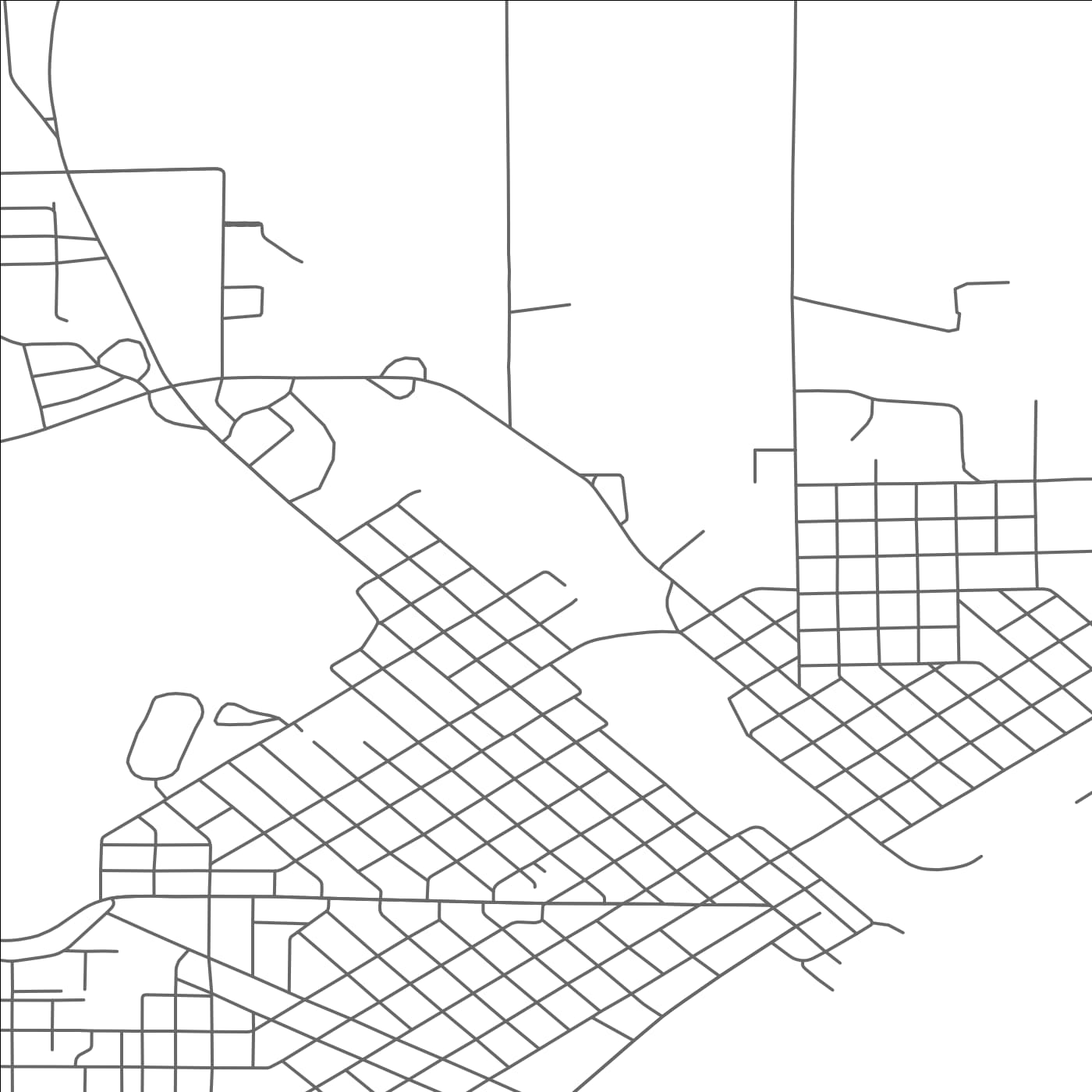 ROAD MAP OF ALPENA, MICHIGAN BY MAPBAKES