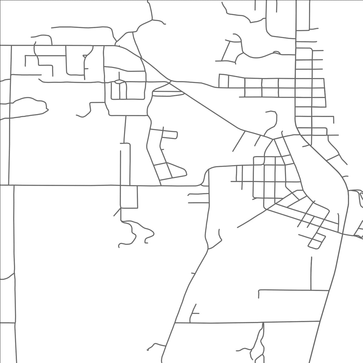 ROAD MAP OF AU SABLE, MICHIGAN BY MAPBAKES