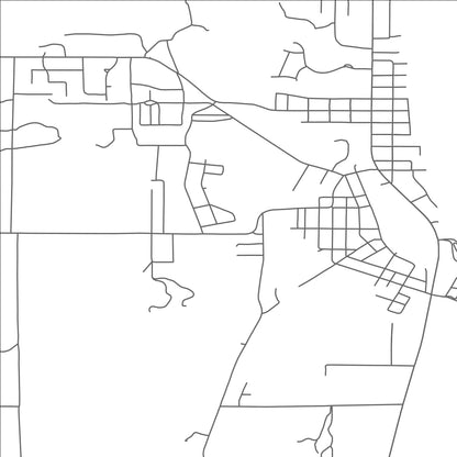 ROAD MAP OF AU SABLE, MICHIGAN BY MAPBAKES