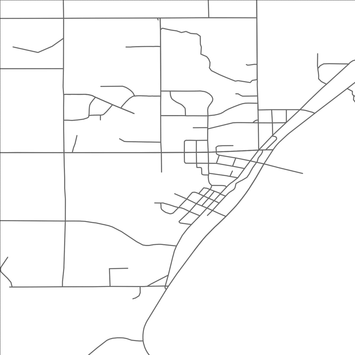ROAD MAP OF BARAGA, MICHIGAN BY MAPBAKES