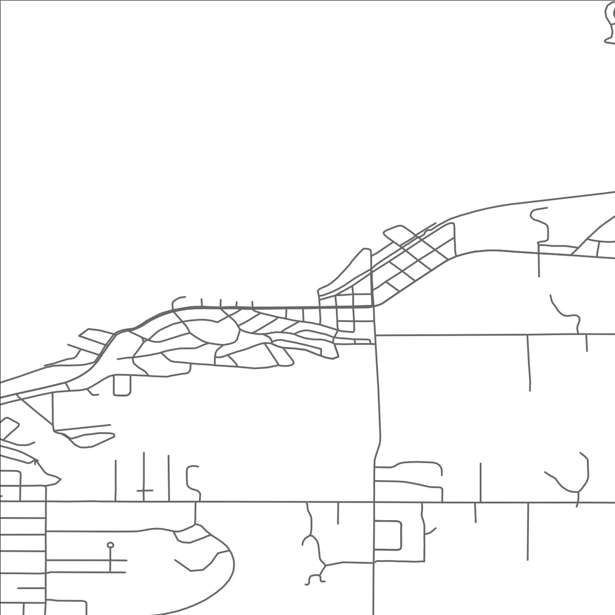 ROAD MAP OF BAY VIEW, MICHIGAN BY MAPBAKES