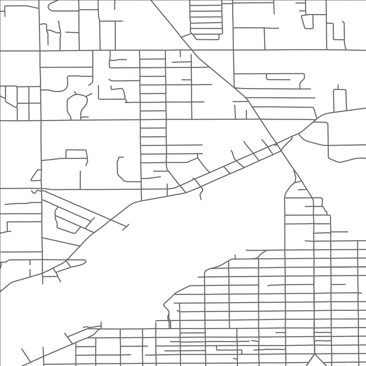 ROAD MAP OF BEECHWOOD, MICHIGAN BY MAPBAKES