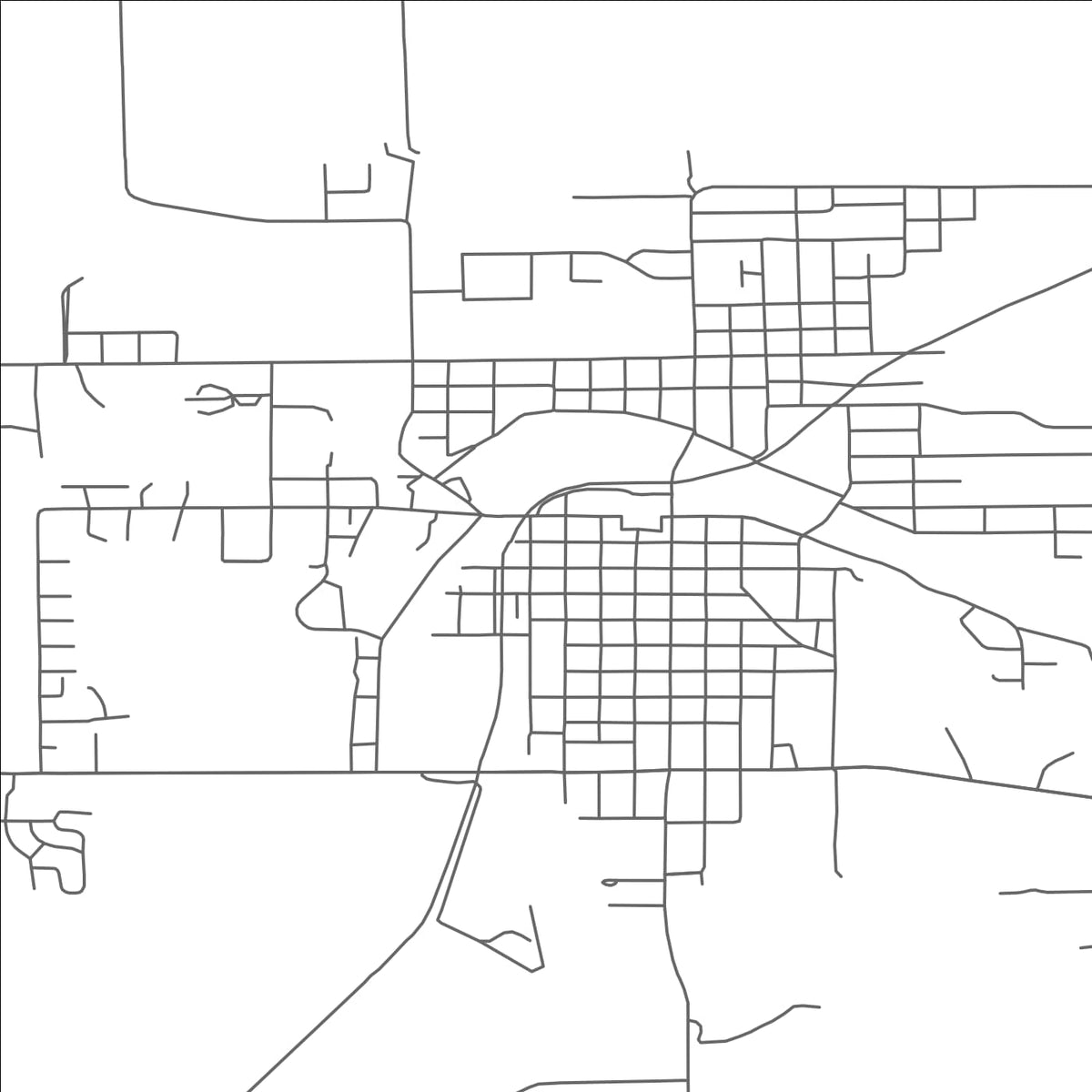 ROAD MAP OF BELDING, MICHIGAN BY MAPBAKES