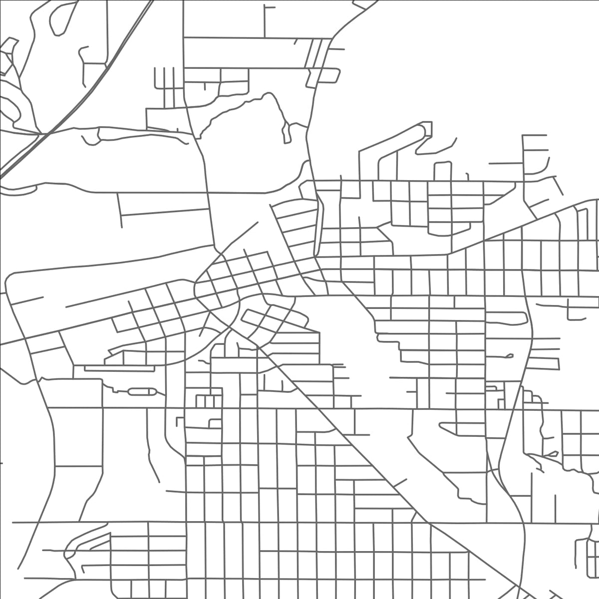 ROAD MAP OF BENTON HARBOR, MICHIGAN BY MAPBAKES