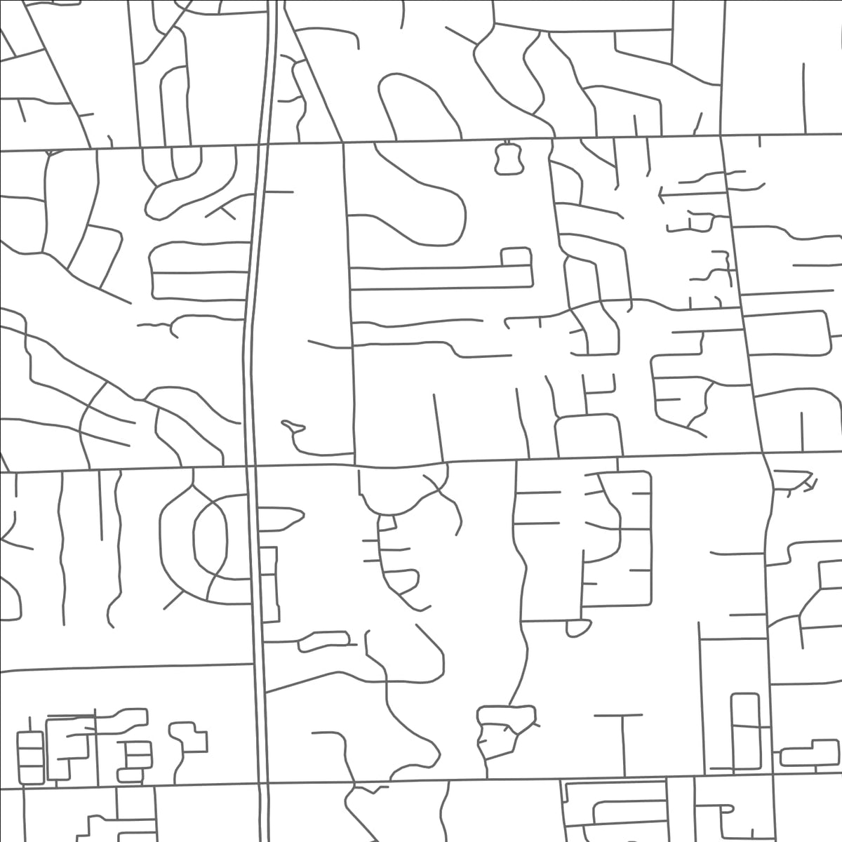 ROAD MAP OF BINGHAM FARMS, MICHIGAN BY MAPBAKES