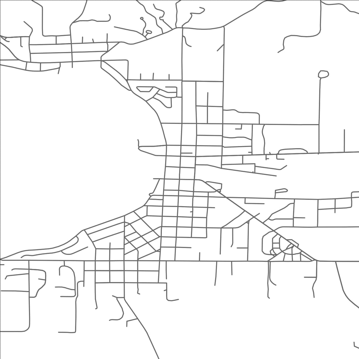 ROAD MAP OF BOYNE CITY, MICHIGAN BY MAPBAKES