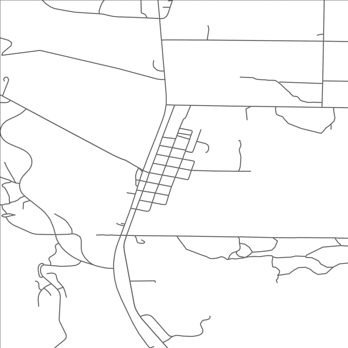 ROAD MAP OF BOYNE FALLS, MICHIGAN BY MAPBAKES