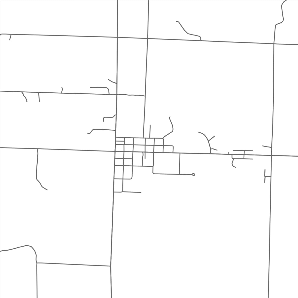 ROAD MAP OF BRETHREN, MICHIGAN BY MAPBAKES