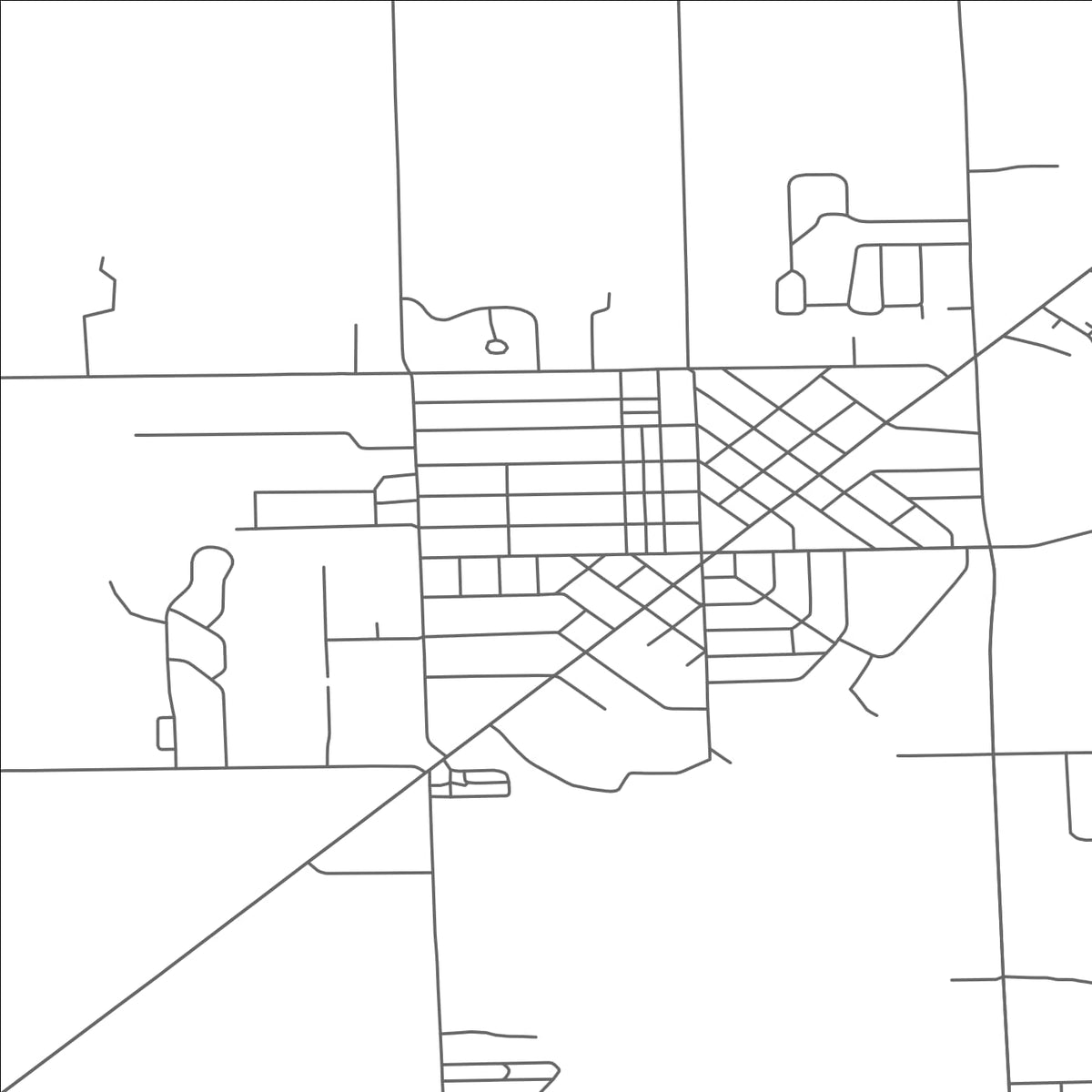 ROAD MAP OF CARO, MICHIGAN BY MAPBAKES