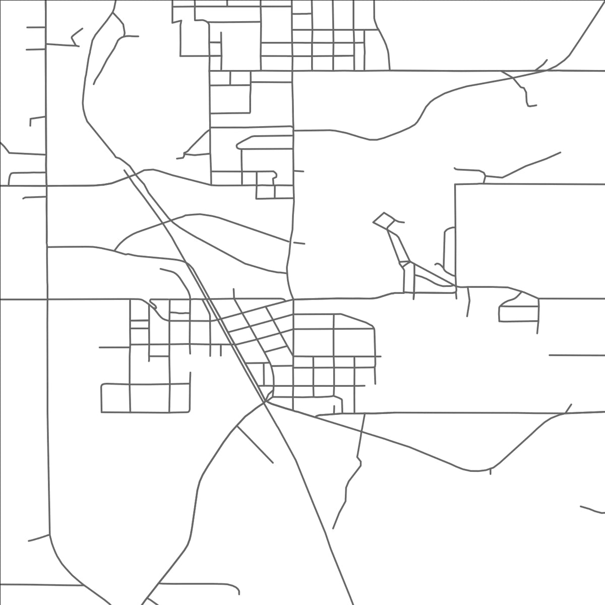 ROAD MAP OF CASPIAN, MICHIGAN BY MAPBAKES