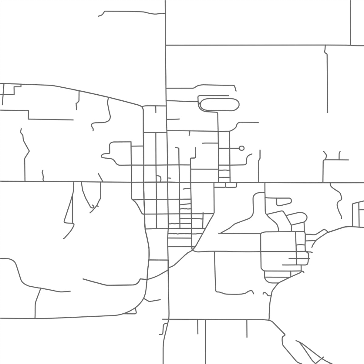 ROAD MAP OF CASSOPOLIS, MICHIGAN BY MAPBAKES