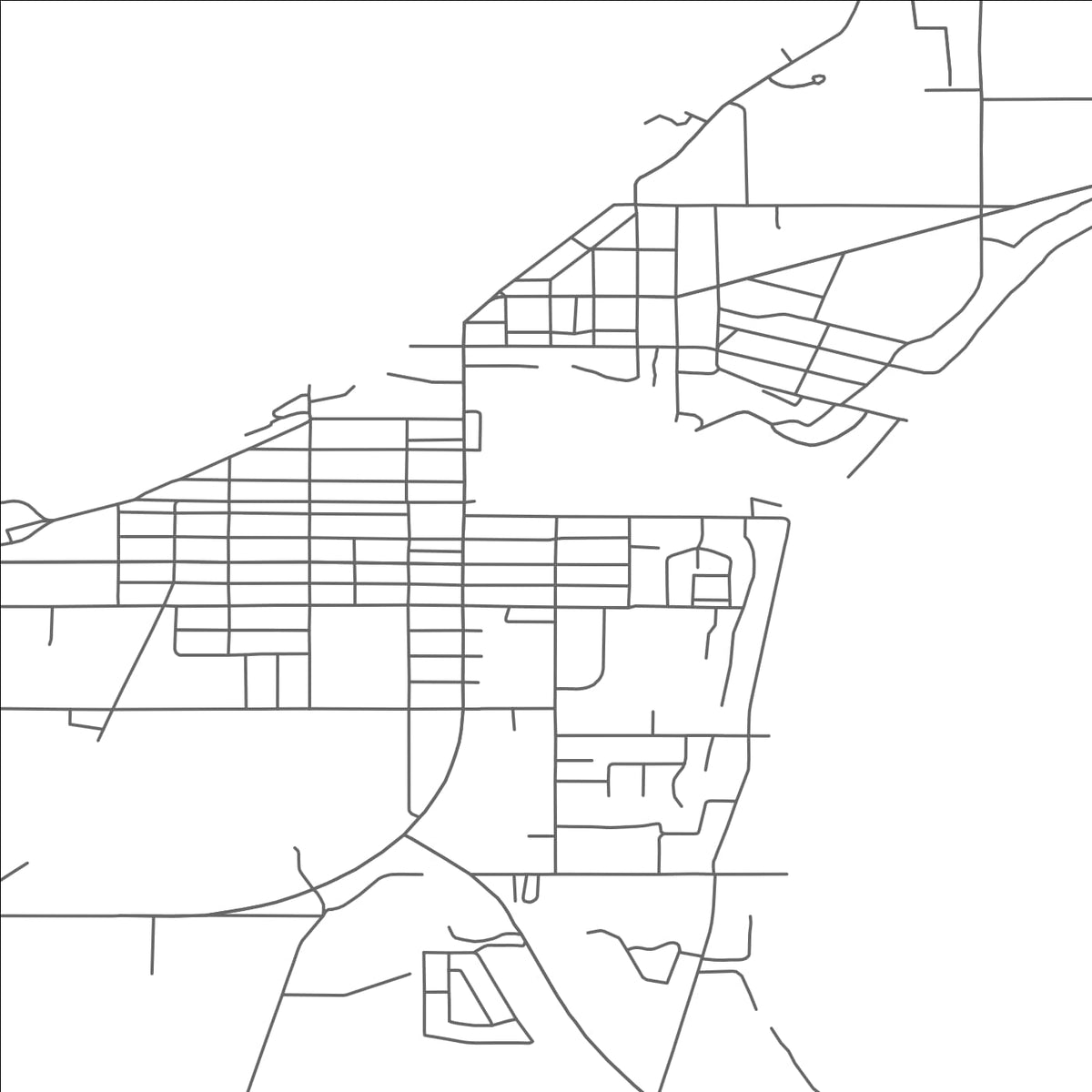 ROAD MAP OF CHARLEVOIX, MICHIGAN BY MAPBAKES