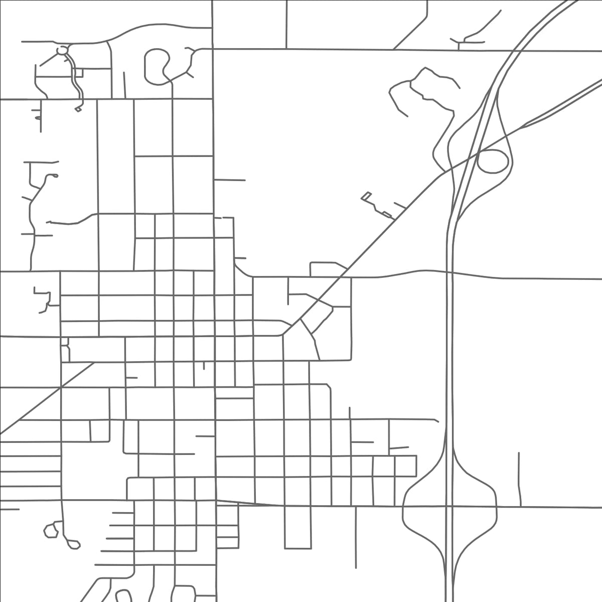 ROAD MAP OF CHARLOTTE, MICHIGAN BY MAPBAKES