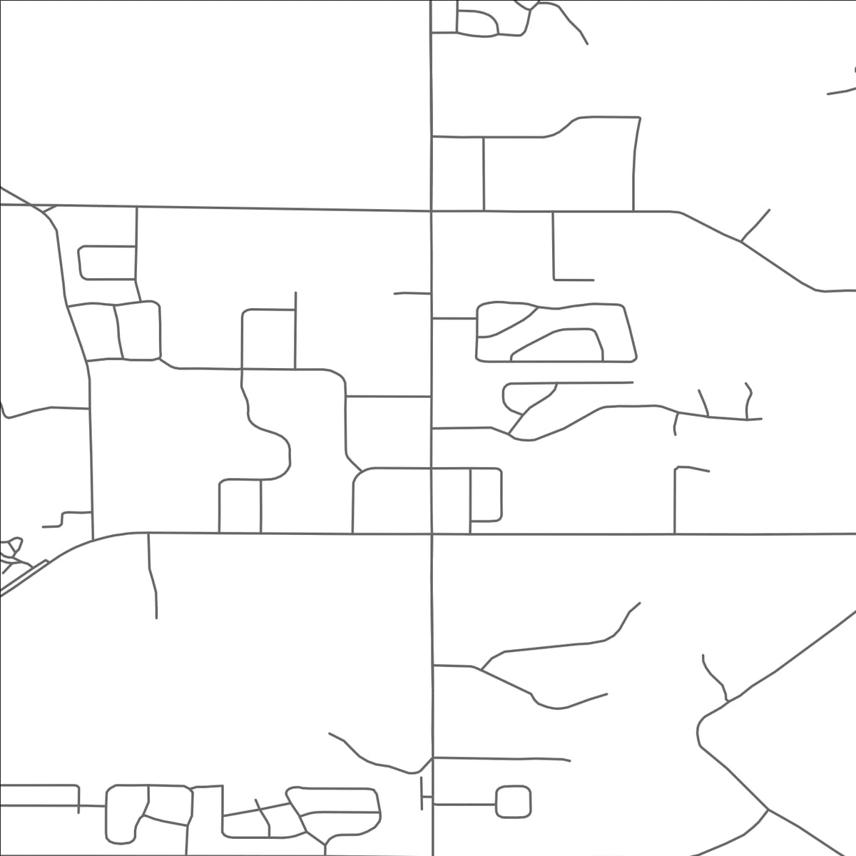 ROAD MAP OF CHUMS CORNER, MICHIGAN BY MAPBAKES