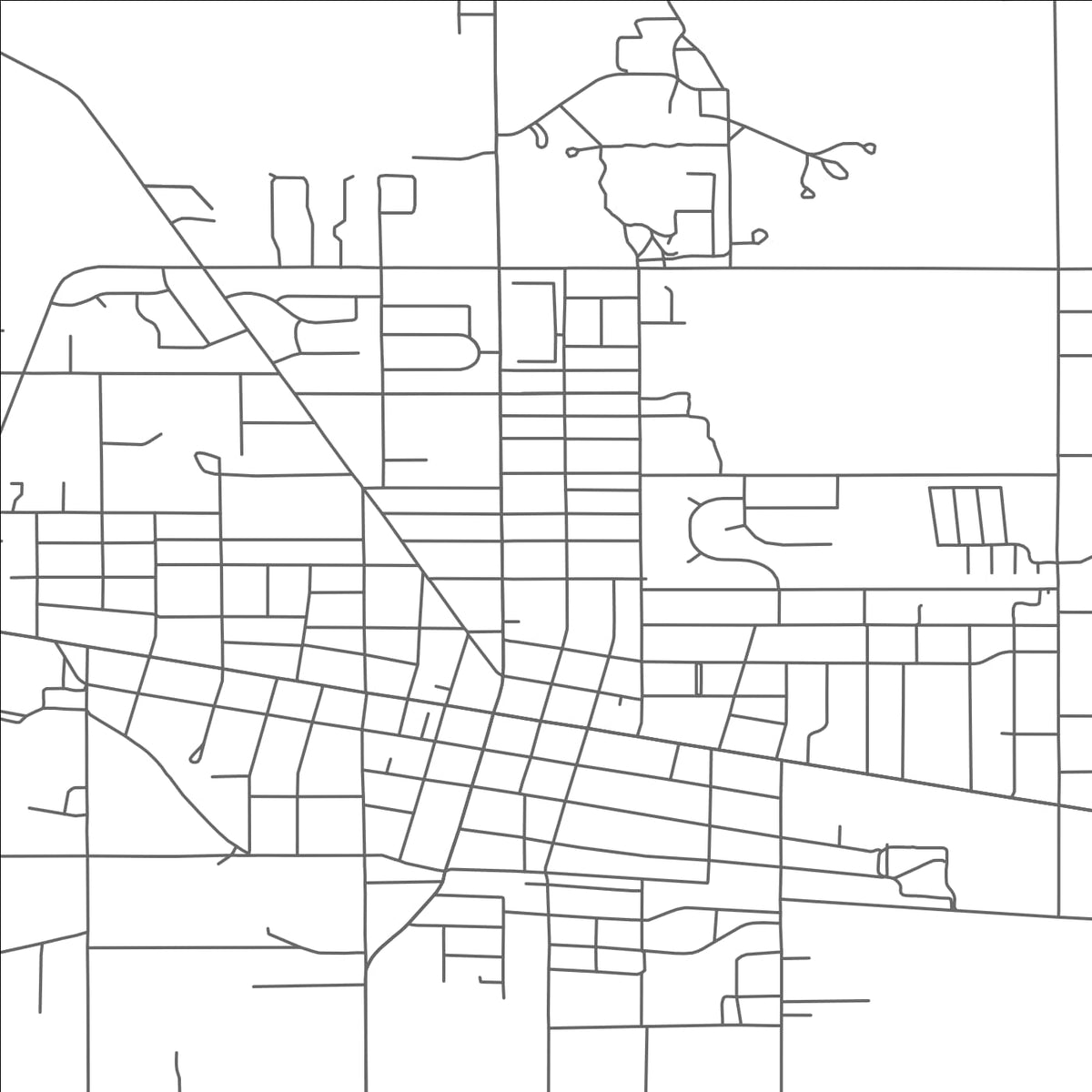 ROAD MAP OF COLDWATER, MICHIGAN BY MAPBAKES