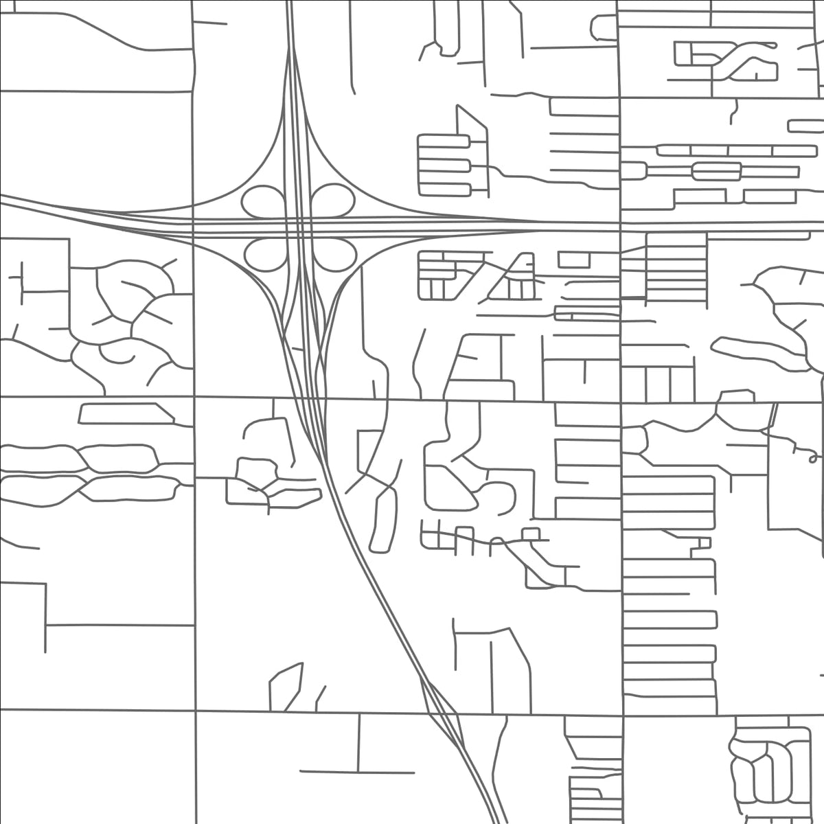ROAD MAP OF CUTLERVILLE, MICHIGAN BY MAPBAKES