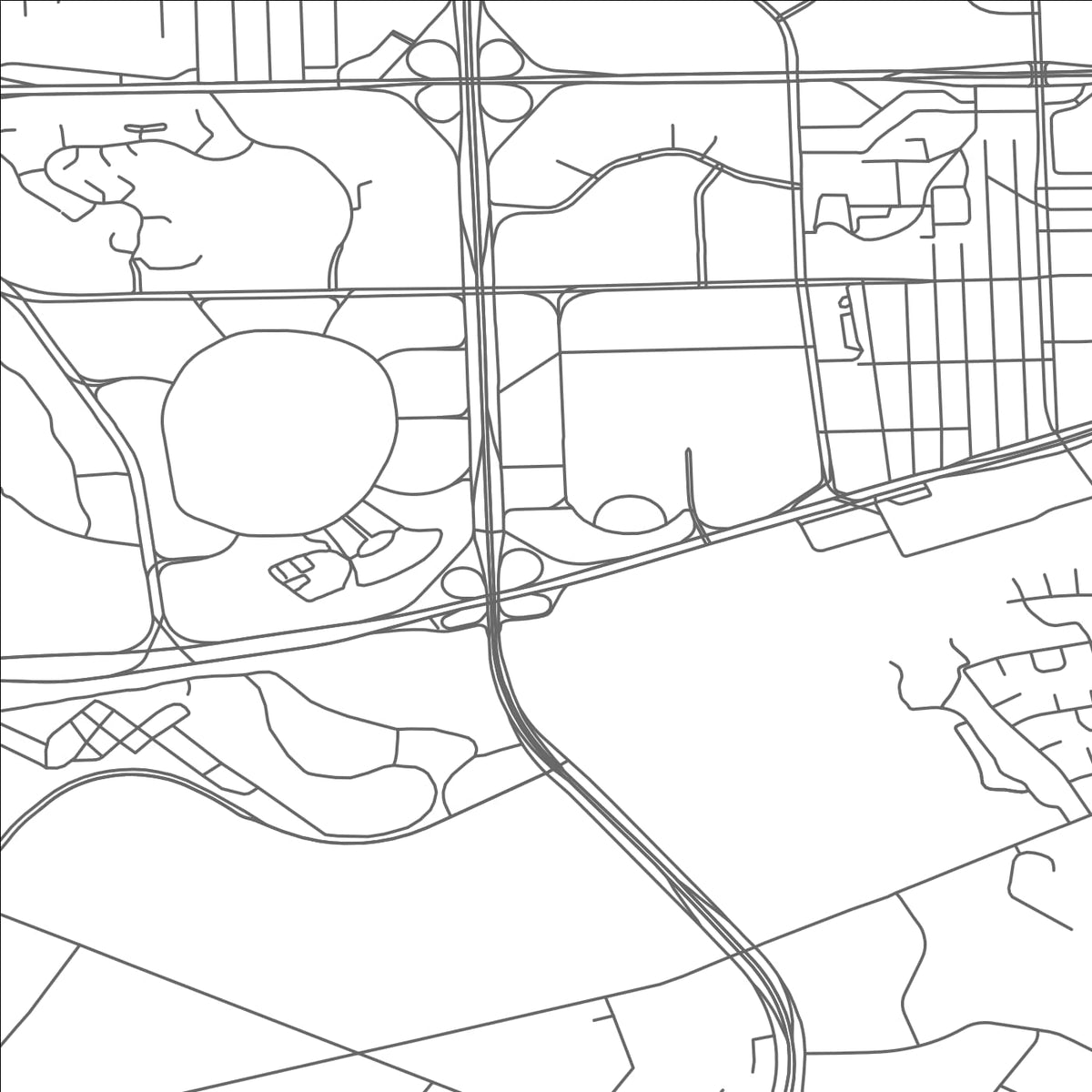 ROAD MAP OF DEARBORN, MICHIGAN BY MAPBAKES