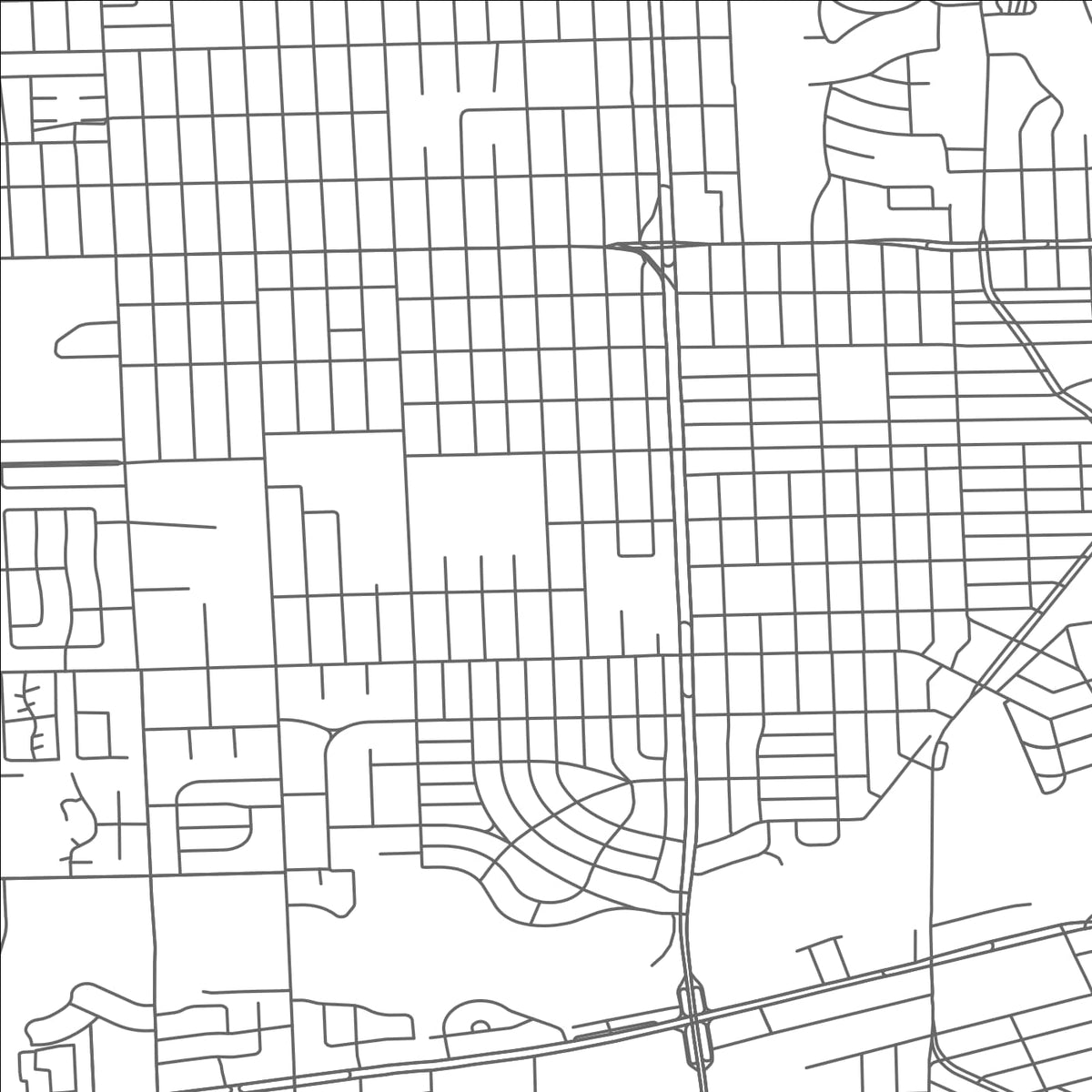 ROAD MAP OF DEARBORN HEIGHTS, MICHIGAN BY MAPBAKES