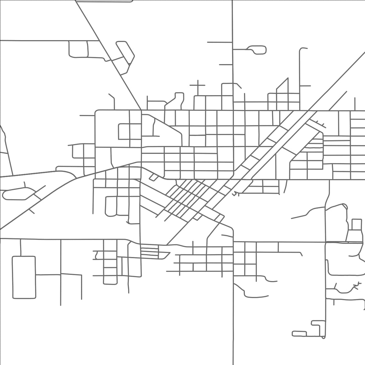 ROAD MAP OF DOWAGIAC, MICHIGAN BY MAPBAKES