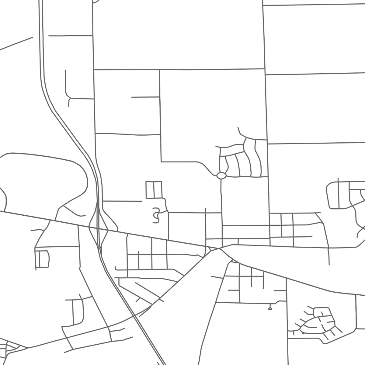 ROAD MAP OF DUNDEE, MICHIGAN BY MAPBAKES