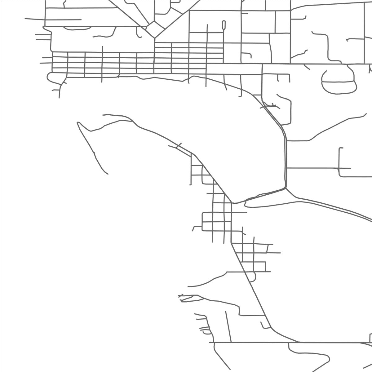 ROAD MAP OF ELBERTA, MICHIGAN BY MAPBAKES