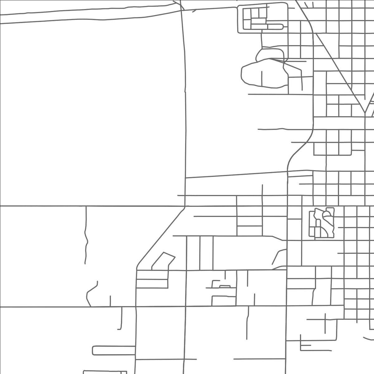 ROAD MAP OF ESCANABA, MICHIGAN BY MAPBAKES