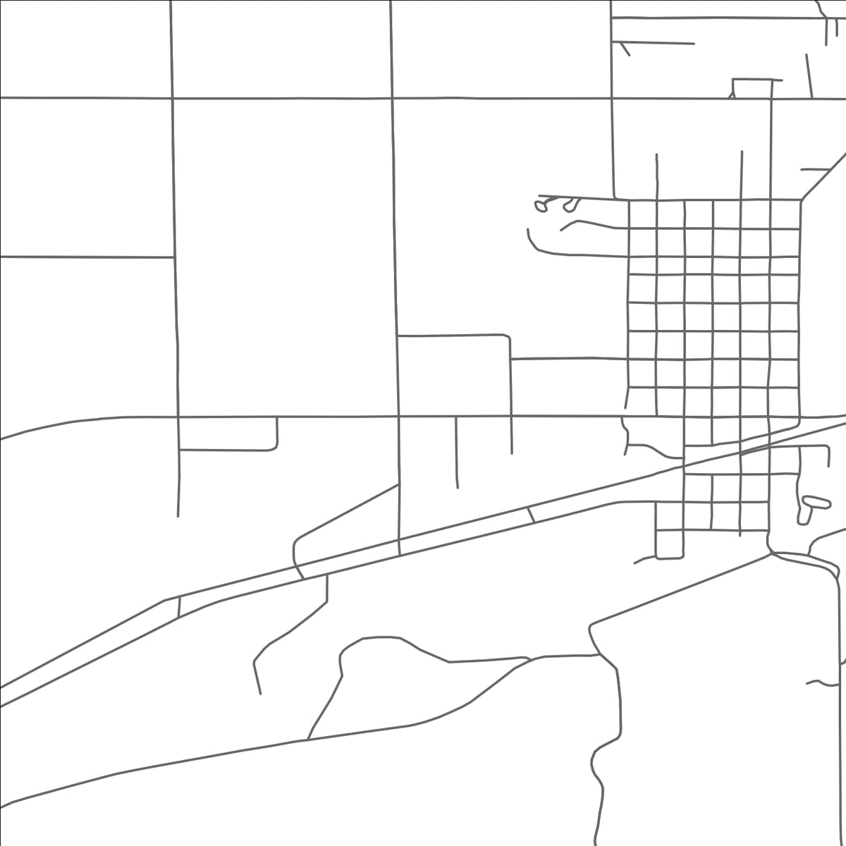 ROAD MAP OF EVART, MICHIGAN BY MAPBAKES