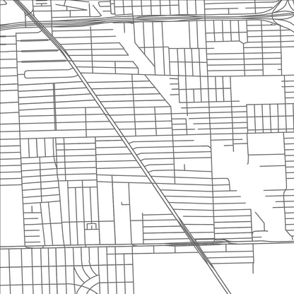ROAD MAP OF FERNDALE, MICHIGAN BY MAPBAKES