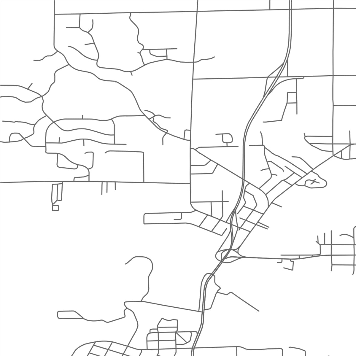 ROAD MAP OF FERRYSBURG, MICHIGAN BY MAPBAKES