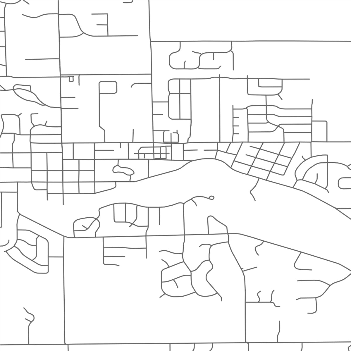ROAD MAP OF FLUSHING, MICHIGAN BY MAPBAKES
