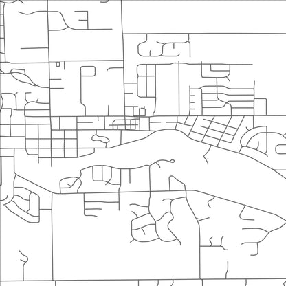 ROAD MAP OF FLUSHING, MICHIGAN BY MAPBAKES