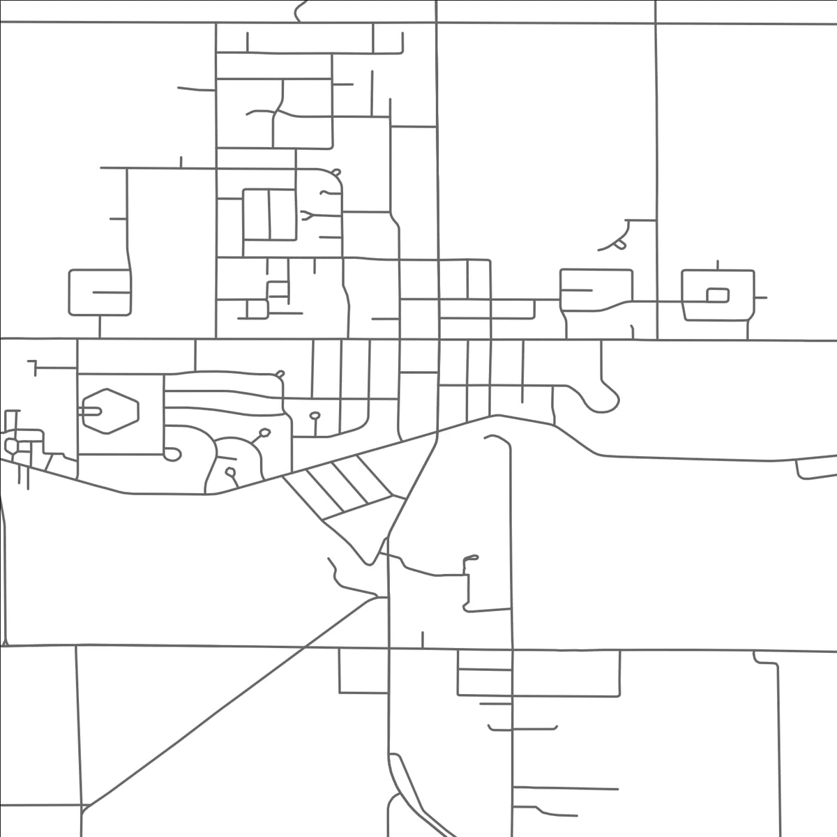 ROAD MAP OF FRANKENMUTH, MICHIGAN BY MAPBAKES